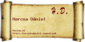 Harcsa Dániel névjegykártya